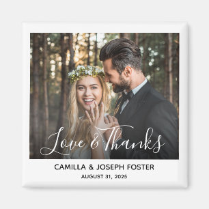 Whimsical Thank You Photo Wedding Favour Magnet