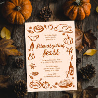 Whimsical Thanksgiving Friendsgiving Dinner Custom