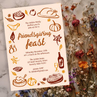 Whimsical Thanksgiving Friendsgiving Dinner Custom