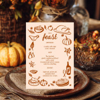 Whimsical Thanksgiving Friendsgiving HolidayCUSTOM