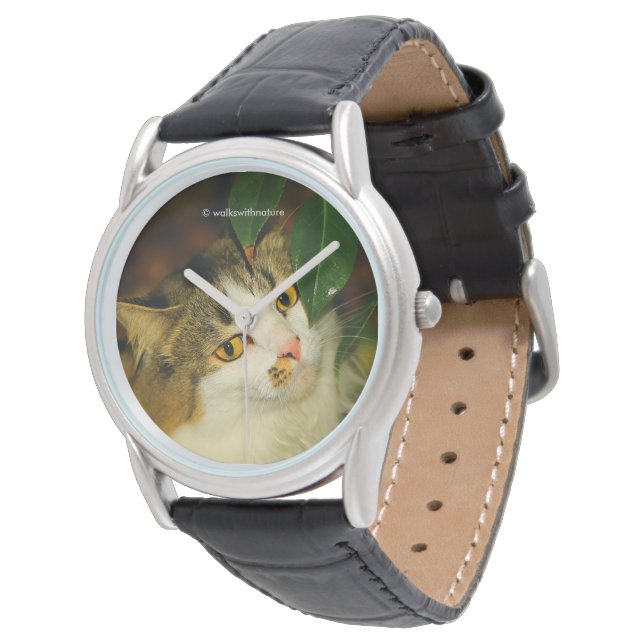 Whimsical The Cat and the Camellia Watch (Angled)