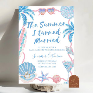 Whimsical The Summer I turned Married Bachelorette Invitation
