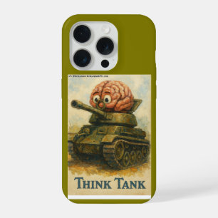 Whimsical Think Tank Cartoon Design iPhone 15 Pro Case