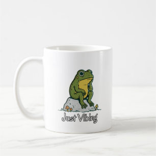 Whimsical Thinking Frog Coffee Mug