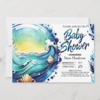 Whimsical Tidal Waves Baby Shower