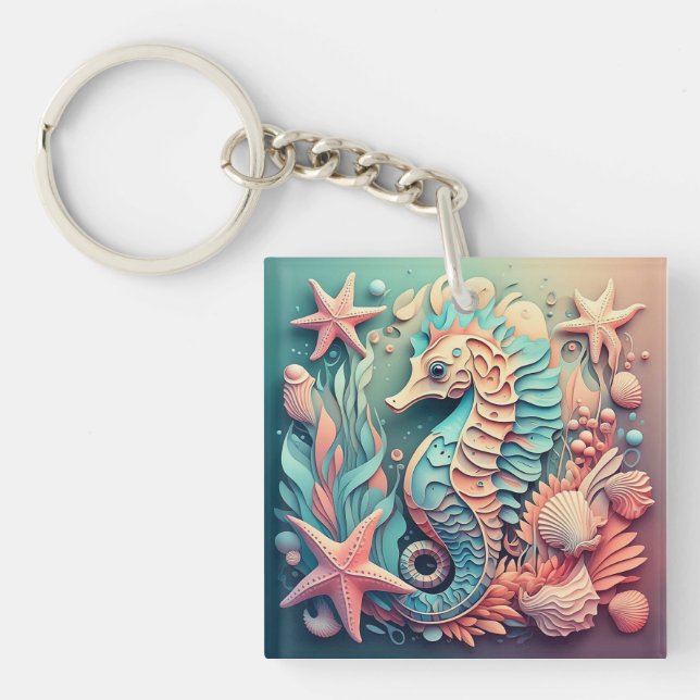 " WHIMSICAL TIDES " KEY RING (Front)