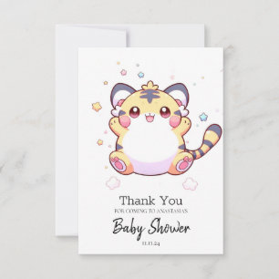 Whimsical Tiger Baby Shower Thank You Card