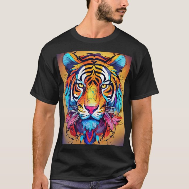 Whimsical Tiger T-Shirt Designs (Front)