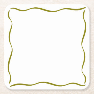 Whimsical Tini Bit Older Martini Birthday Square Paper Coaster