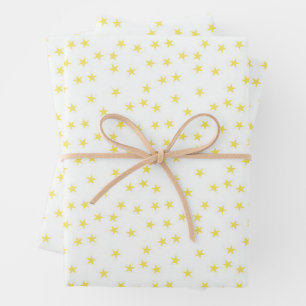 Whimsical Tiny Stars Celestial Seamless Pattern Wrapping Paper Sheet