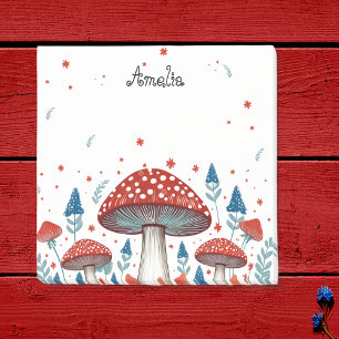 Whimsical Toadstool Personalised Post-it Notes