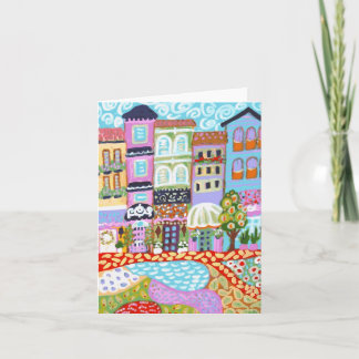 Whimsical Town Notecards by Karen Fields