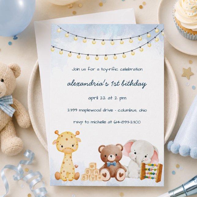 Whimsical Toys Birthday Party Invitation (Creator Uploaded)