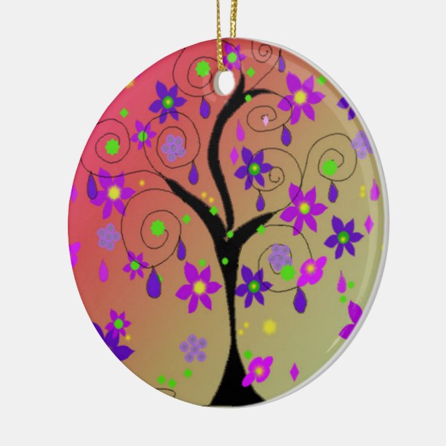 Whimsical Tree Ceramic Tree Decoration (Left)