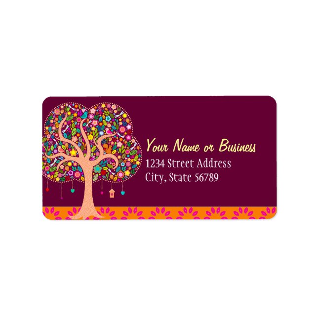 Whimsical Tree - Custom Address Labels (Front)