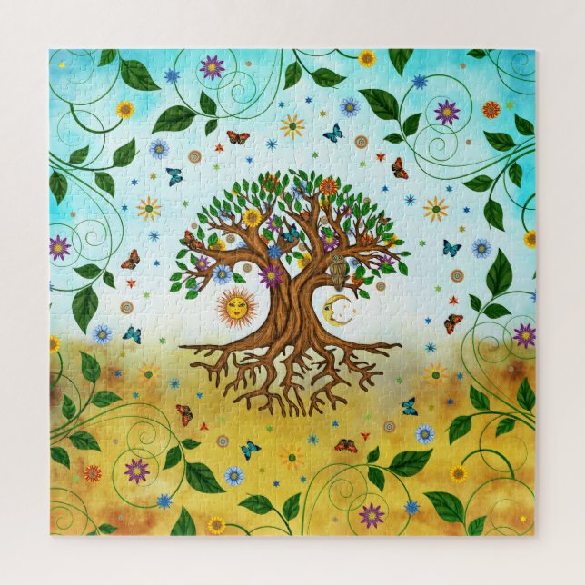 Whimsical Tree of Life - Yggdrasil Jigsaw Puzzle (Vertical)
