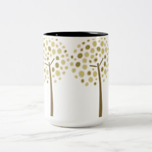 Whimsical Tree Two-Tone Coffee Mug