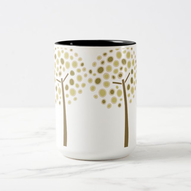 Whimsical Tree Two-Tone Coffee Mug (Center)