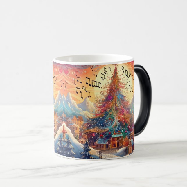 Whimsical Tree & Village Melody Magic Mug (Front Right)