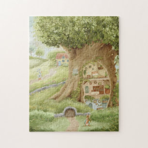 Whimsical Treehouse Storybook Jigsaw Puzzle