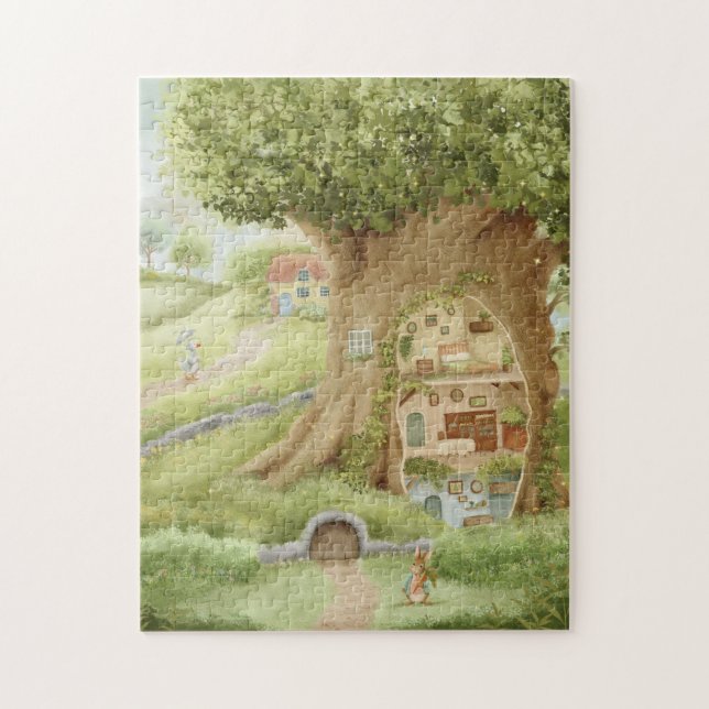 Whimsical Treehouse Storybook Jigsaw Puzzle (Vertical)