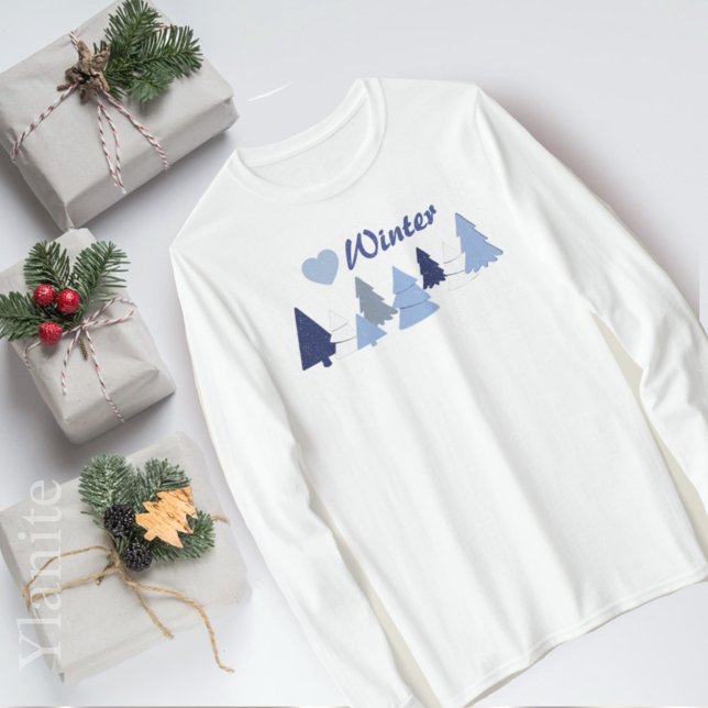 Whimsical Trees Heart Winter  T-Shirt (Creator Uploaded)