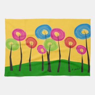 Whimsical Trees Kitchen Towel