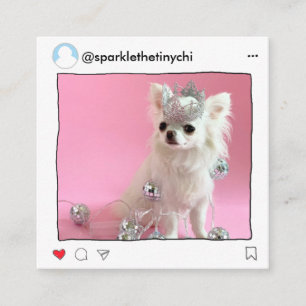 Whimsical Trendy Instagram Influencer QR Code Square Business Card