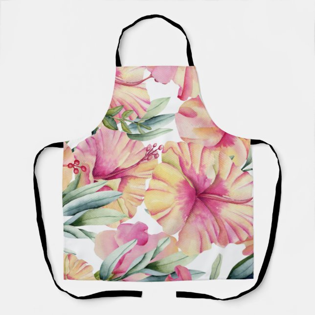 Whimsical Tropical Art Apron (Front)