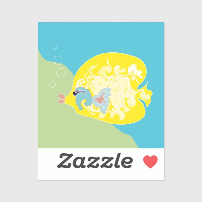 Whimsical Tropical Fish Ocean Art (Sheet)
