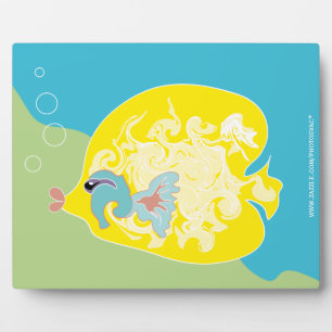 Whimsical Tropical Fish Ocean Art Plaque