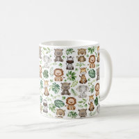 Whimsical Tropical Jungle Safari Wild Animals