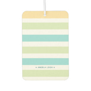 Whimsical Tropics Cabana Stripes Car Air Freshener