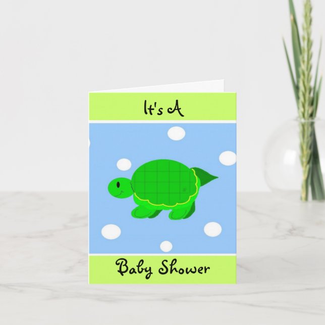 Whimsical Turtle Baby Shower Invitation (Front)