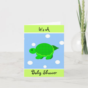 Whimsical Turtle Baby Shower Invitation