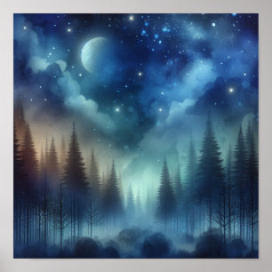 Whimsical Twilight Forest Back to School Poster