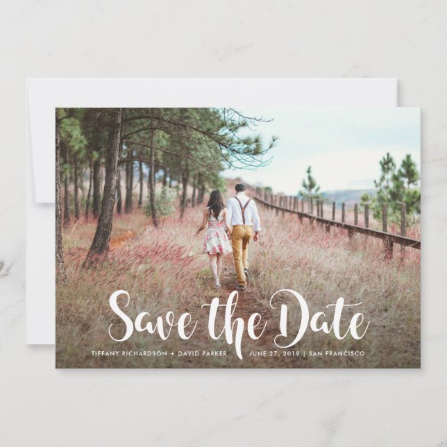 Whimsical Typography and Photo | Save the Date (Front)
