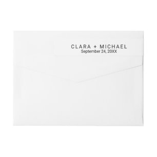 Whimsical Typography Wedding Wrap Around Label