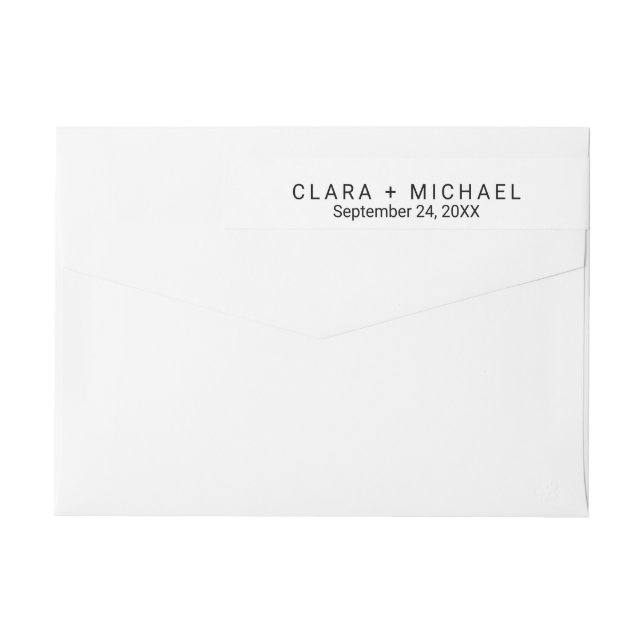 Whimsical Typography Wedding Wrap Around Label (Back)