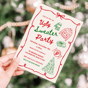 Whimsical Ugly Sweater Holiday Party  Invitation
