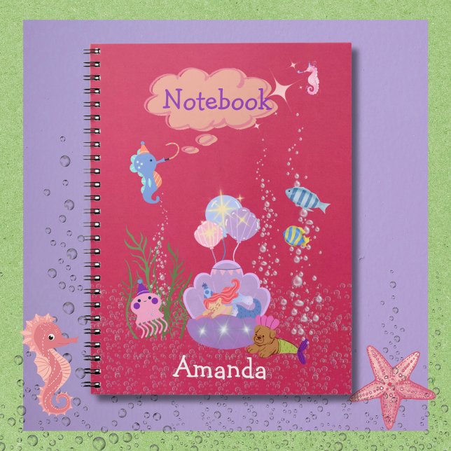Whimsical Under the Sea Notebook (Cute Under the Sea Notebook. Easy to personalize the Title and Name.)
