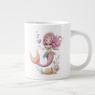 Whimsical Underwater Fantasy Design Large Coffee Mug