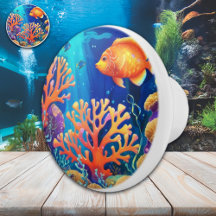 Whimsical Underwater Scene Coral Reef Ocean