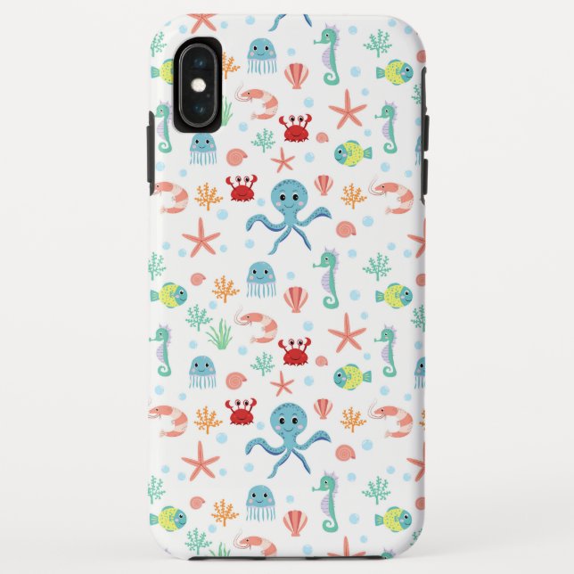 Whimsical Underwater Sea Creatures Case-Mate iPhone Case (Back)