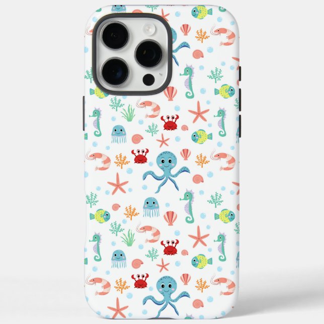 Whimsical Underwater Sea Creatures Case-Mate iPhone Case (Back)