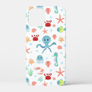 Whimsical Underwater Sea Creatures iPhone 12 Mini Case