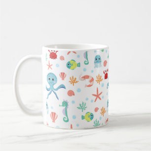 Whimsical Underwater Sea Creatures Coffee Mug