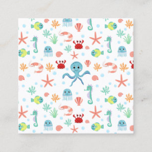 Whimsical Underwater Sea Creatures Discount Card