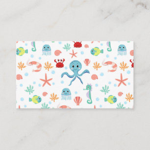 Whimsical Underwater Sea Creatures Enclosure Card