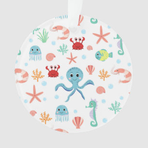 Whimsical Underwater Sea Creatures Ornament
